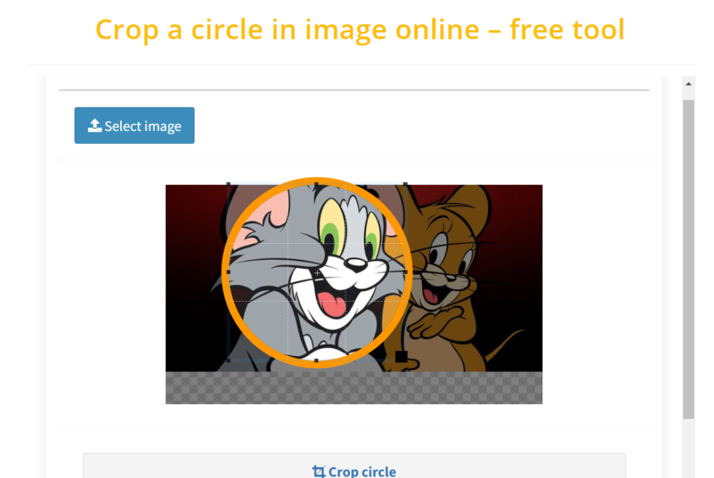 Crop a circle in image online – free tool
