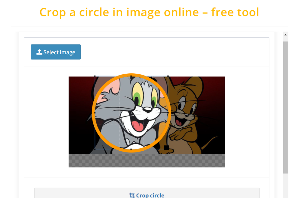 Crop a circle in image online – free tool 