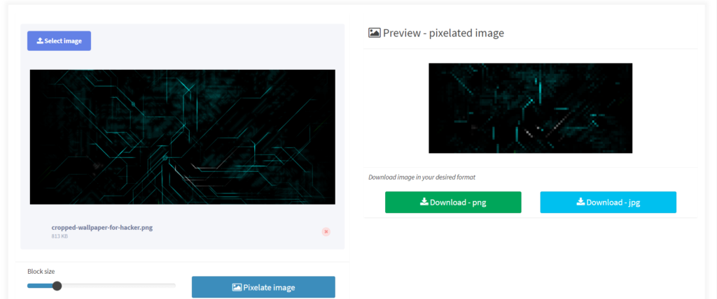 Pixelate image online (no upload) – Free tool 