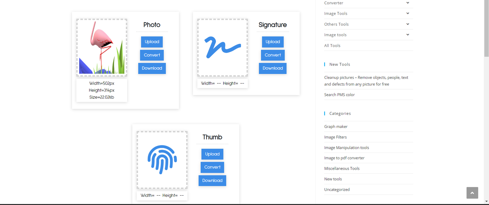 Compress & resize image for SSC form